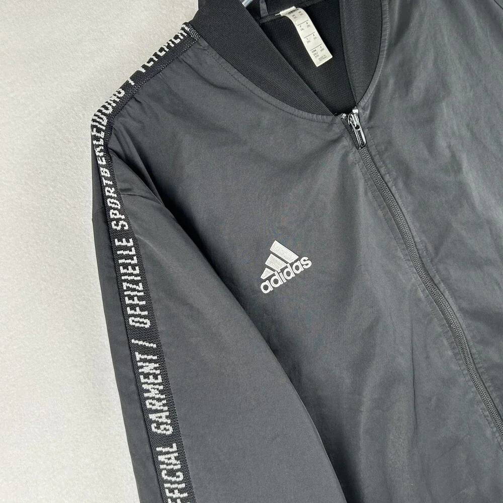 Adidas Jacket Mens 2XL Vetement Tape Sleeve Full Zip Track Athletic DP2881 FLAW